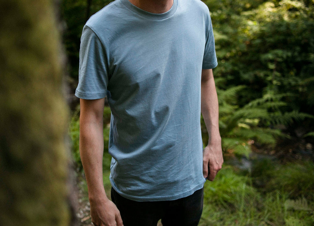 Duck Egg Blue Unisex T-shirt made with sustainable organic cotton