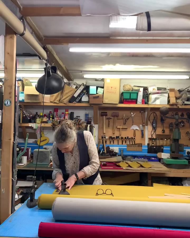 Lesley, our master maker, in the workshop